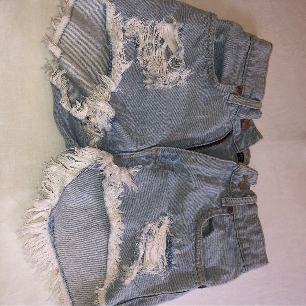 Brandy Melville washed denim shorts